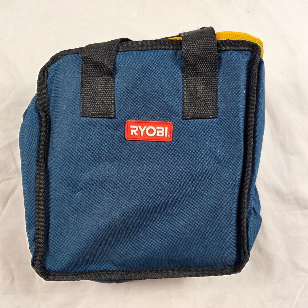 Ryobi Compact Tool Bag Blue Yellow Zipper Carry Case For Cordless Tools Durable